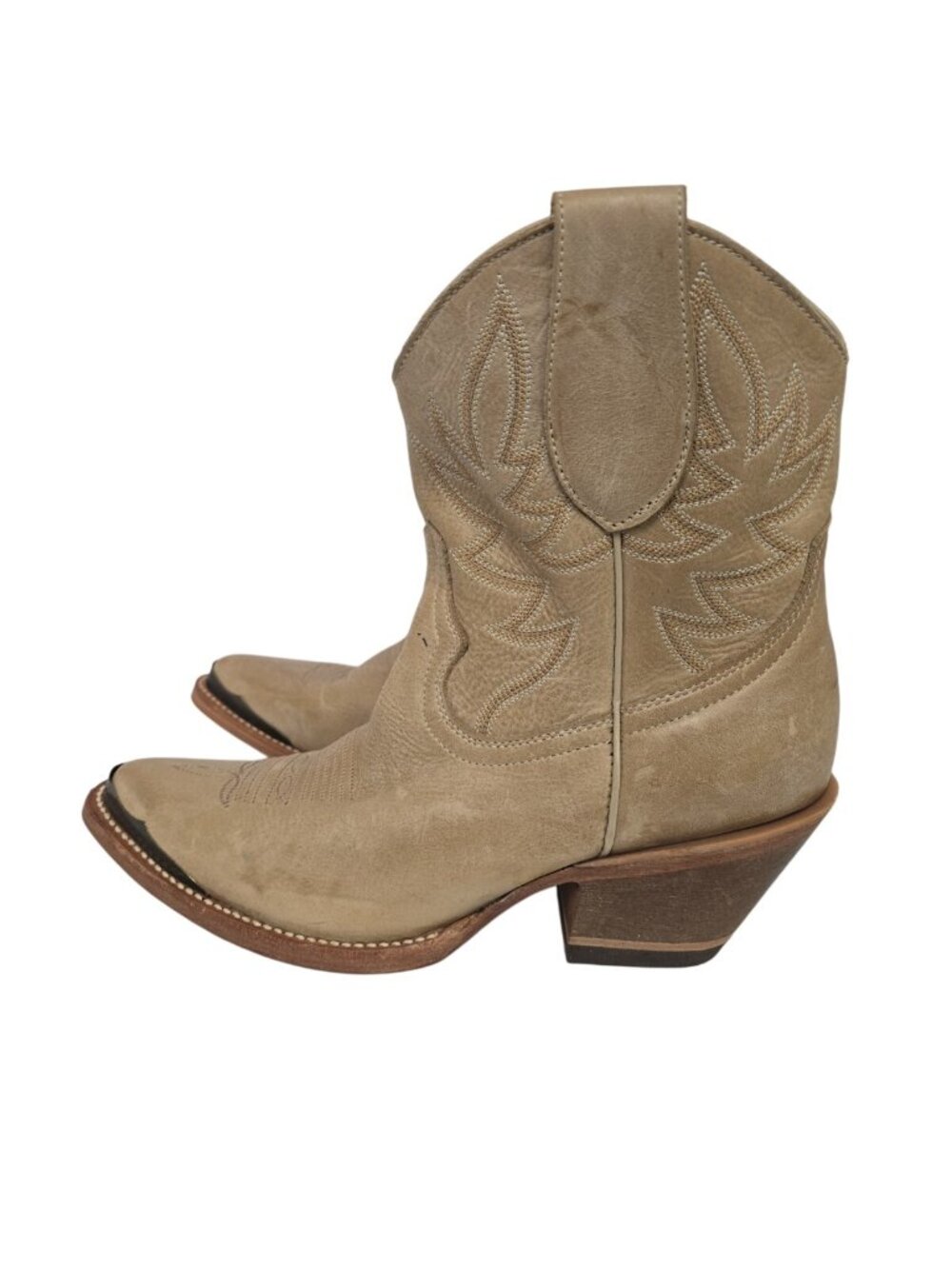 Shyanne Women's Pull On Ankle Cowboy Western Boot Tan 6.5B - Picture 4 of 7